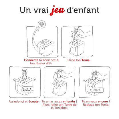 tonies Mon Premier Coffret Toniebox Bleu + 1 Figurine Tonie Créatif, boîte à Histoire et Musique pour Enfant 3 à 7 Ans, conteuse d'histoire Robuste & Facile à Utiliser avec Figurine à Collectionner